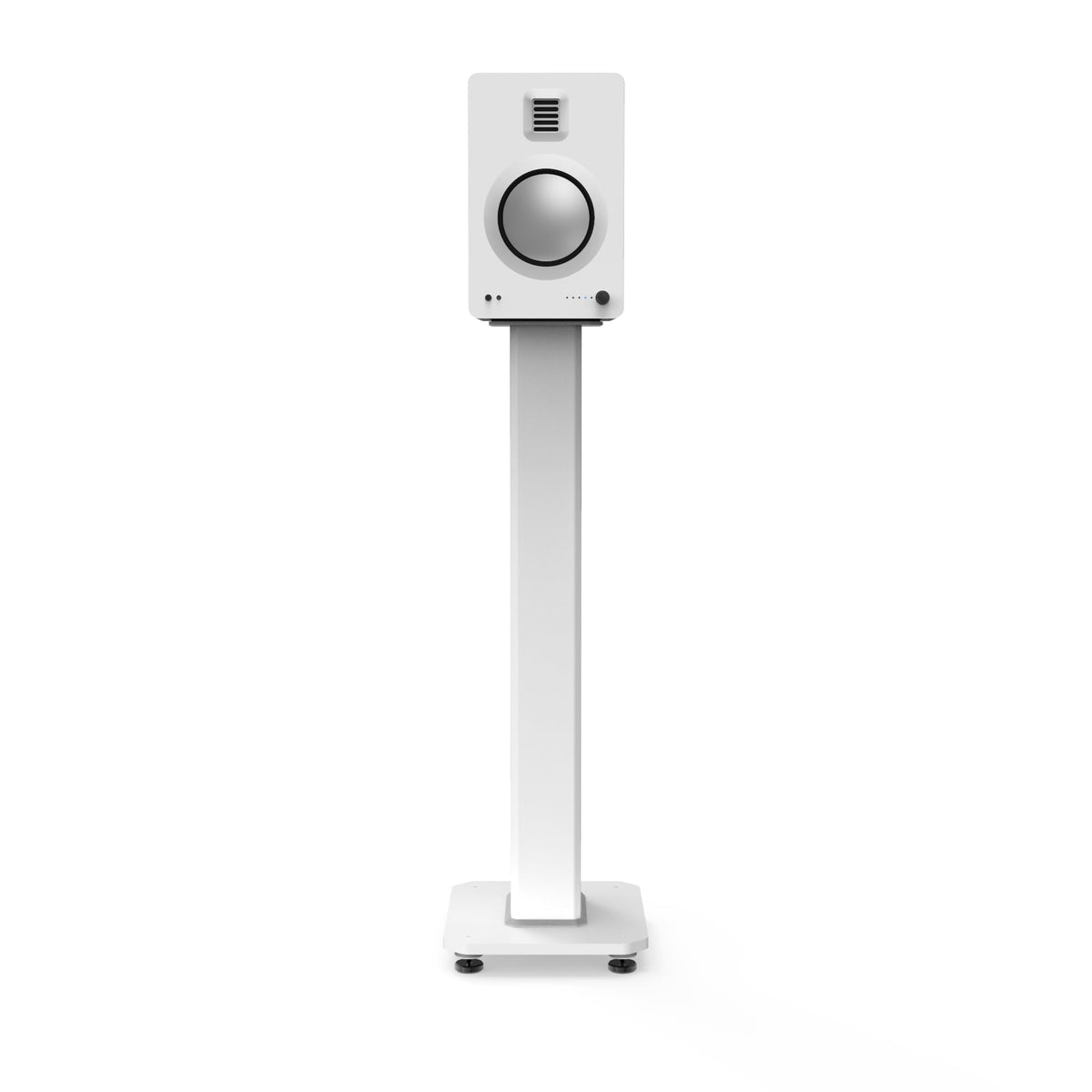 Kanto SX30 Universal Fillable Speaker Floor Stands for Bookshelf Speakers | 30" Tall | Adjustable Isolation Feet | Dedicated Cable Channel | Fill Bags & Level Incl. | Pair | White
