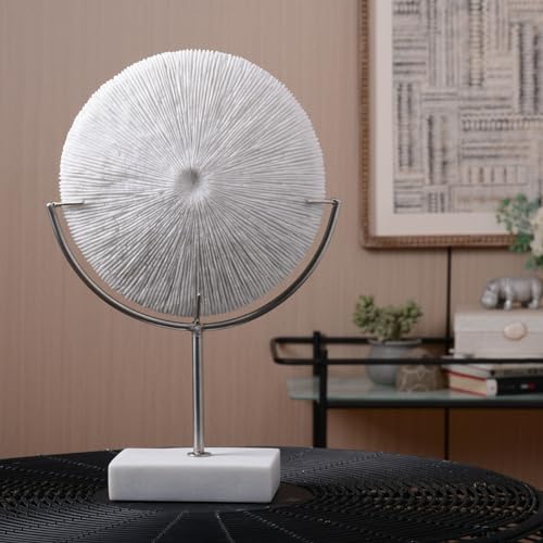 HAUCOZE Modern Sculpture Decor Abstract Statue Figurine Screen Arts Gifts Bookshelf Crafts Polyresin 13.0 inch