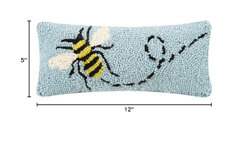 Peking Handicraft 30TG444C05OB Bee Blown Filled Hook Pillow, 12 inch Length