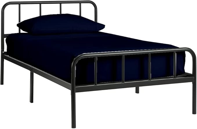 NON Sticky cotton 4 PC Cot Sheet Set 25x75, 100% Cotton Fitted Cot Sheet- Perfect for Narrow Twin/Rv Bunk/Camping , Sheets Cot Bunk Bed-Fits Upto 4-8'' Deep Mattress- Navy Blue Solid,(New_cotset_019)