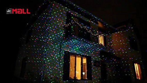 LEDMall Christmas Laser Projector Lights Outdoor, Motion Firefly Red, Green and Blue with Remote Control and Security Lock