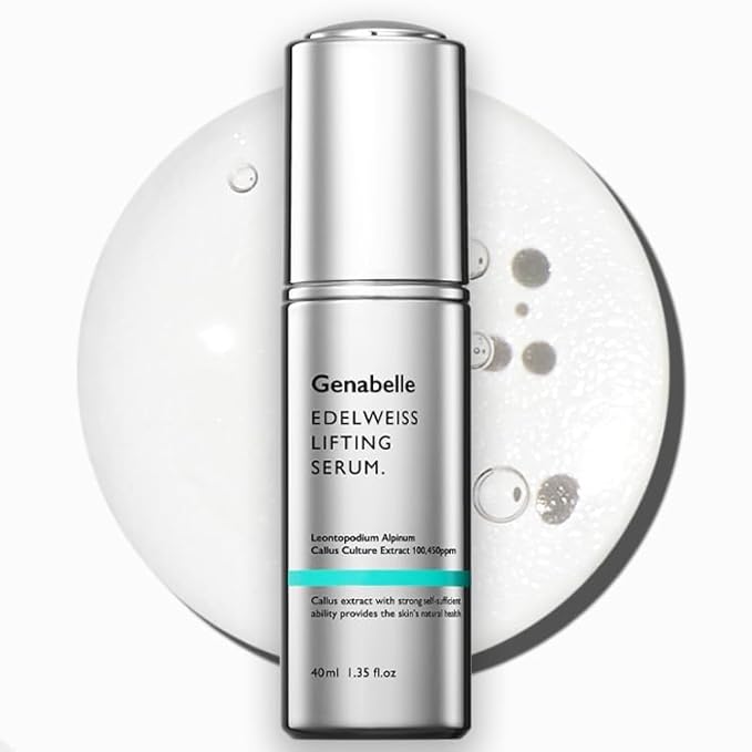 Genabelle Edelweiss Lifting Serum – Anti-Aging Formula with Edelweiss Extract, Niacinamide, Peptides for Firming, Hydration & Brightening – 1.35 fl.oz