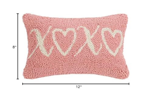 Peking Handicraft 30JES1584C12OB XOXO Hook Pillow, 12-inch Length
