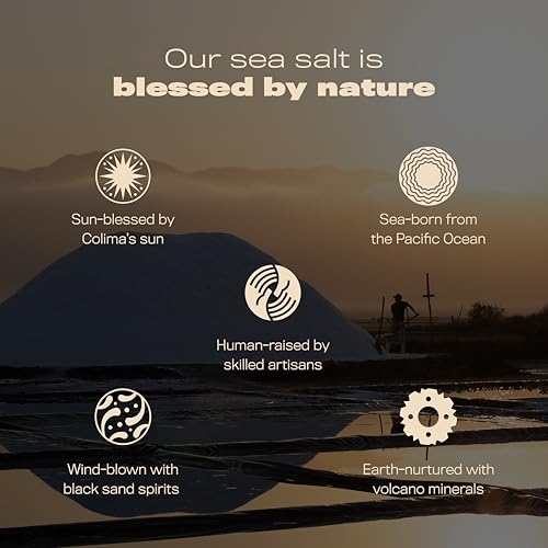 Sí Salt, Colima Sea Salt, Crystals, Kosher, Unrefined, Hand Harvested (18 Oz, Fleur de Sel)