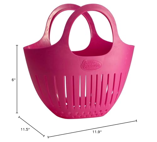 Hutzler Mini Garden Colander Garden Basket, Small, Pink