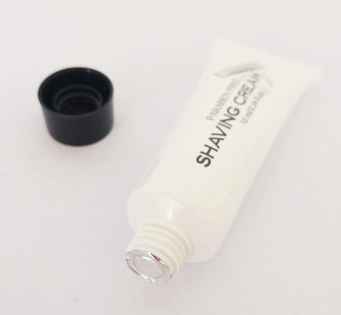 Shaving Cream Tubes - 10 mL, Pack of 48, Unscented - Travel Shaving Cream & Individual Packets for Men - Smooth Lather