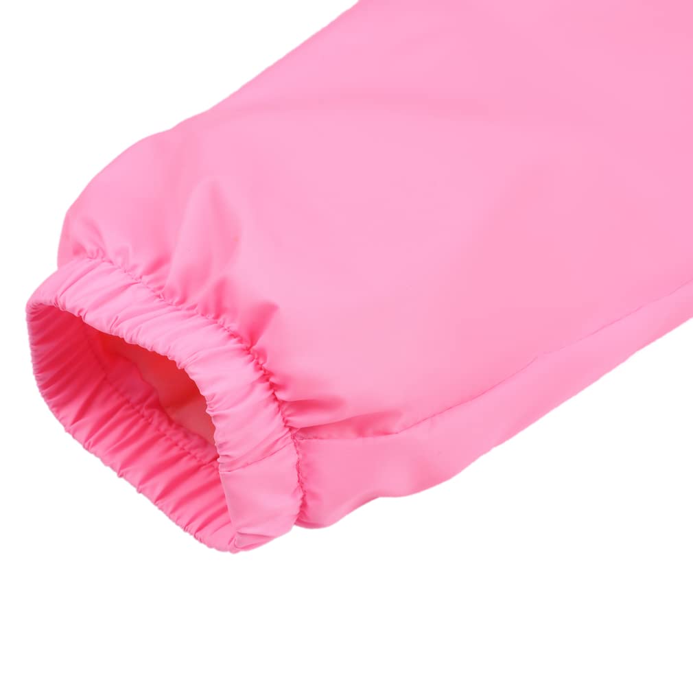 Jingle Bongala Boys Girls Lightweight Breathable Raincoat Waterproof Hooded Rain Jacket Windbreaker Easy to Fold-Peach Pink-140