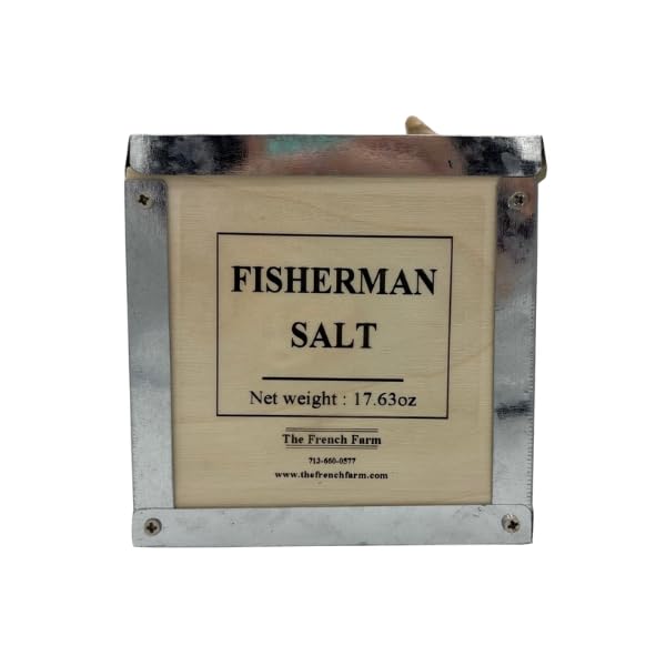 The French Farm Fisherman’s Salt Box – 17.64oz Gourmet Sea Salt for Seafood & Fish – Premium French Seasoning for Grilling, Roasting & Cooking – All-Natural, Handcrafted Flavor Enhancer