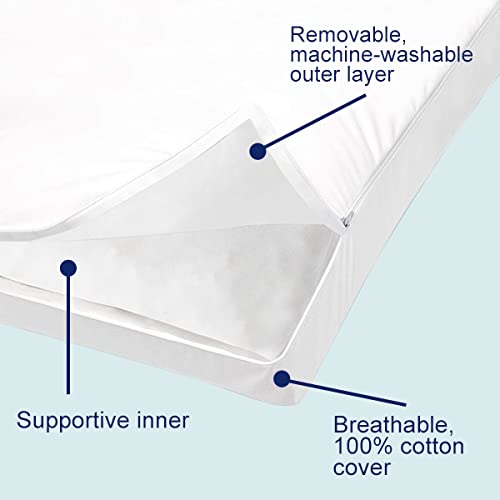 ACCURATEX Pillows King Size Set of 2, Hybrid Shredded Memory Foam Pillow[Adjustable Loft], Fluffy Down Alternative Fill Removable Cotton Cover, Firm Supportive Pillow for Side Back Sleepers