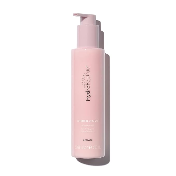 HydroPeptide Cashmere Cleanse, Facial Rose Milk, Clean & Balance Skin's Natural Oils, 6.76 Ounce