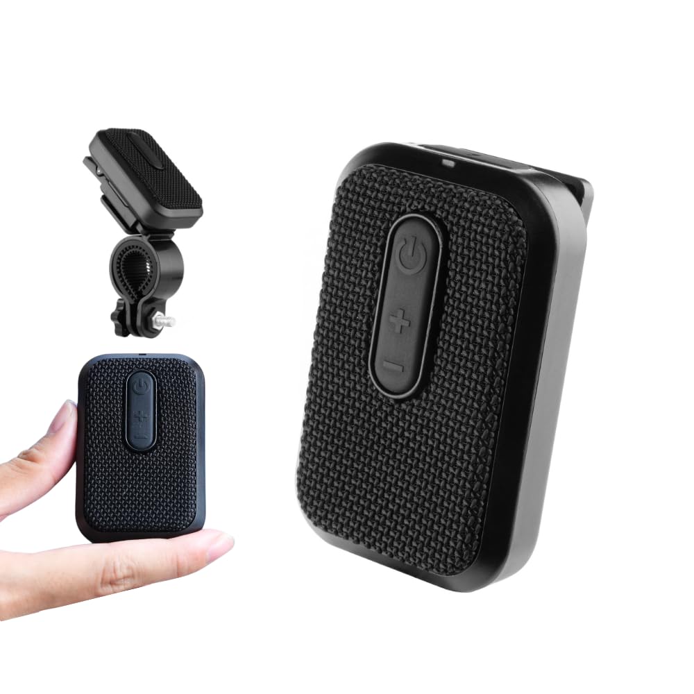 Super Real Wearable Bluetooth Speaker - Waterproof Wireless Portable Speaker - Built in Mic for Hands Free Calls - Mini Clip on Bike & Golf Speaker
