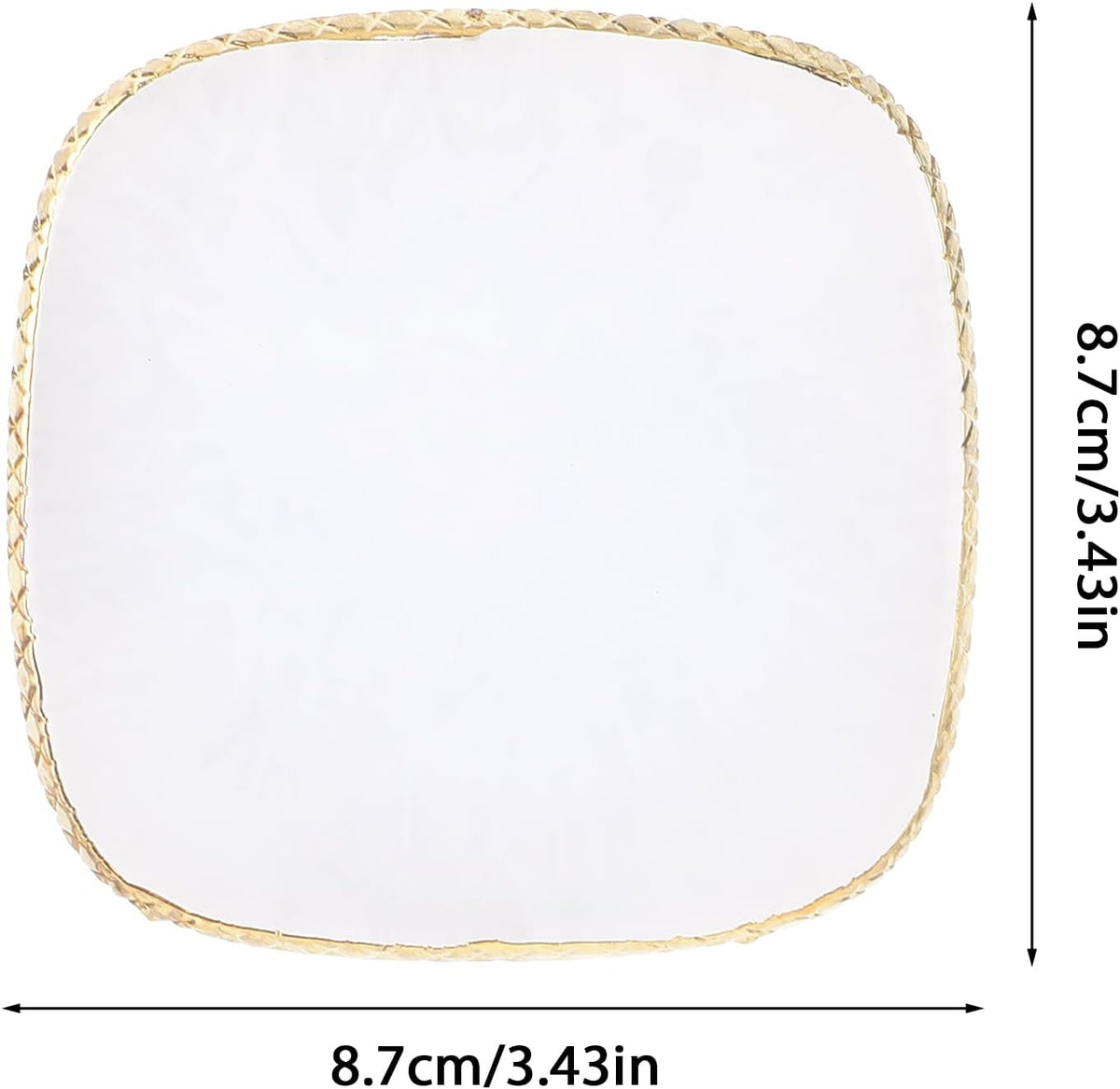 Resin Nail Art Palette Gold Edge Nail Holder Heart Shaped Color Makeup Foundation Mixing Tools Display Board Gel Nail Art Color Mixing Palette Painting Tray Manicure Tool (Milky)