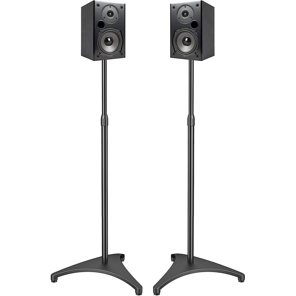 PERLESMITH Speaker Stand Adjustable - Extend 20" to 44" - Holds Satellite Speakers & Small Bookshelf Speakers up to 9 lbs, Floor Stands Compatible with Sony Bose Polk JBL Yamaha and Others - 1 Pair