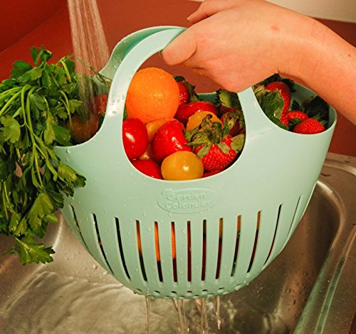 Hutzler Mini Garden Colander Garden Basket, Small, Pink