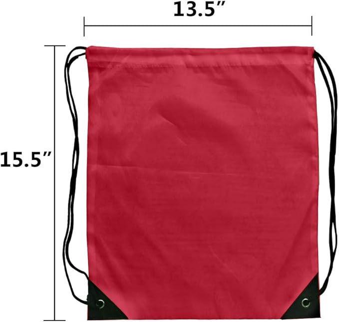 GoodtoU Drawsting Bags Backpack Bulk Cinch Bag Draw String Sport Bag 6 Color (12 pcs, 6 Color)