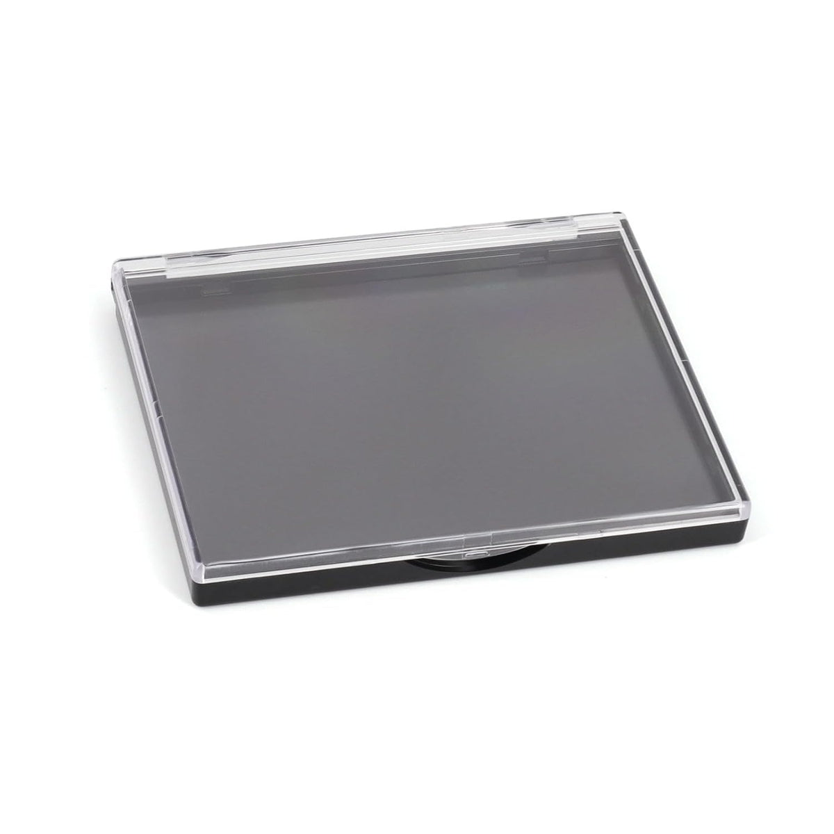 Empty Magnetic Eyeshadow Palette with Clear Top, Travel Makeup Organizer with 40Pcs Adhesive Metal Stickers For DIY Your Own Eyeshadow Lipstick Blush Powder (Small Palette - 4.8'' x 4'')