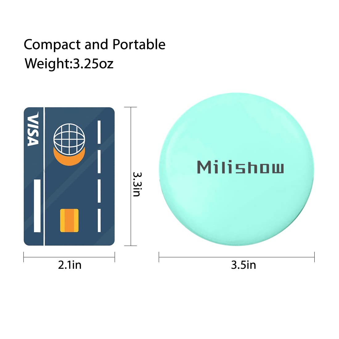 Compact Mirror with LED Light,1x/10x Magnifying Rechargeable Mirror,3.5in, Dimmable Travel Mirror for Purse,Pocket,Handheld 2-Sided Makeup Mirror