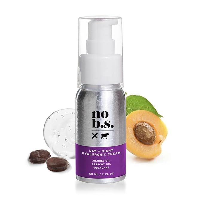 No Bad Stuff - Day & Night Hydrating Cream for Face, Hyaluronic Acid, Jojoba Oil, Apricot Oil & Squalane, Face Cream for All Skin Types, Travel Size, Vegan & Gluten Free, 2 FL Oz