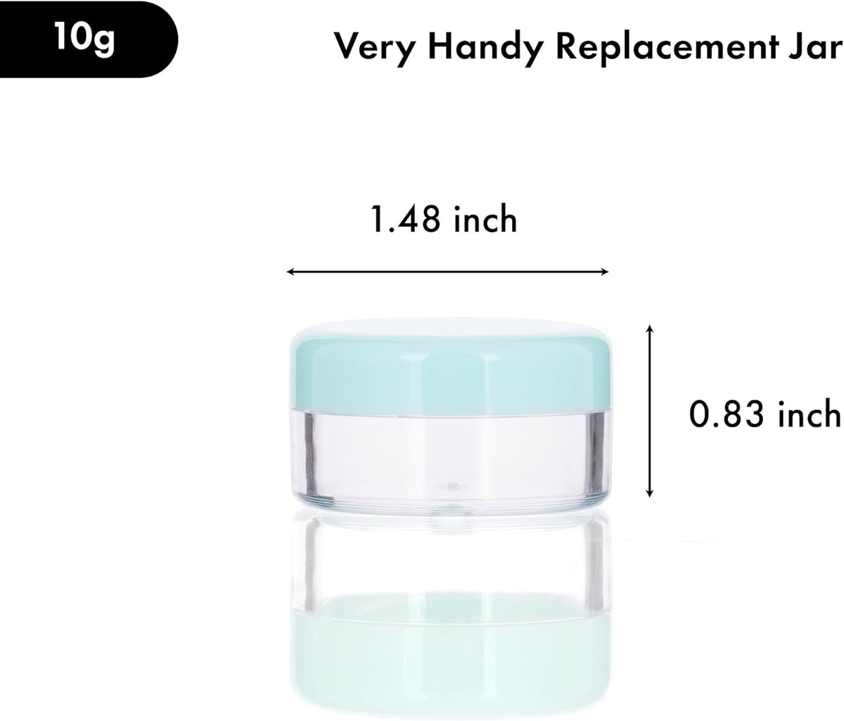 40Pcs 10 Gram Plastic Cosmetic Containers with Lids for Lotion, Creams, Toners, Lip Balms, Makeup Samples Jars BPA free (10g-40pcs, green)