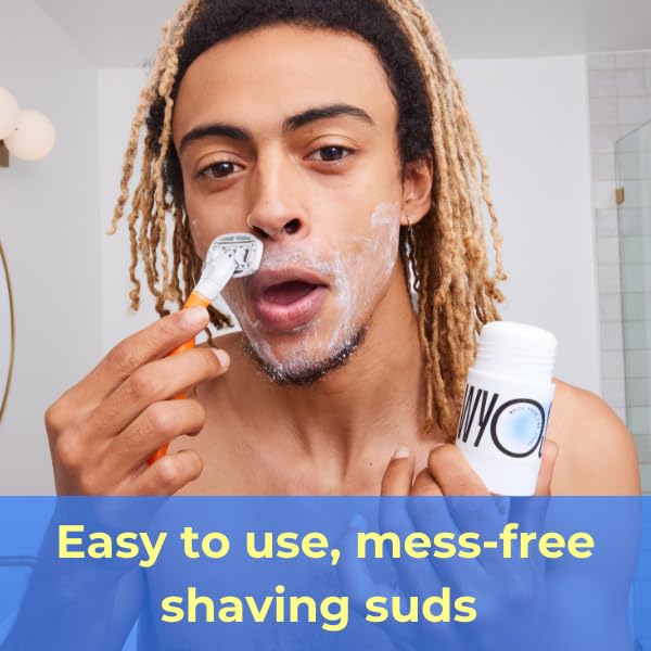 WYOS Shaving Cream Stick, 3 Pack Shaving Soap Bar, Shave Stick, Travel Shaving Cream, Leak & Mess Free, Hydrating Smooth Lather, Sensitive Skin, Travel Size, Clean Formula, Sulfate & Paraben Free
