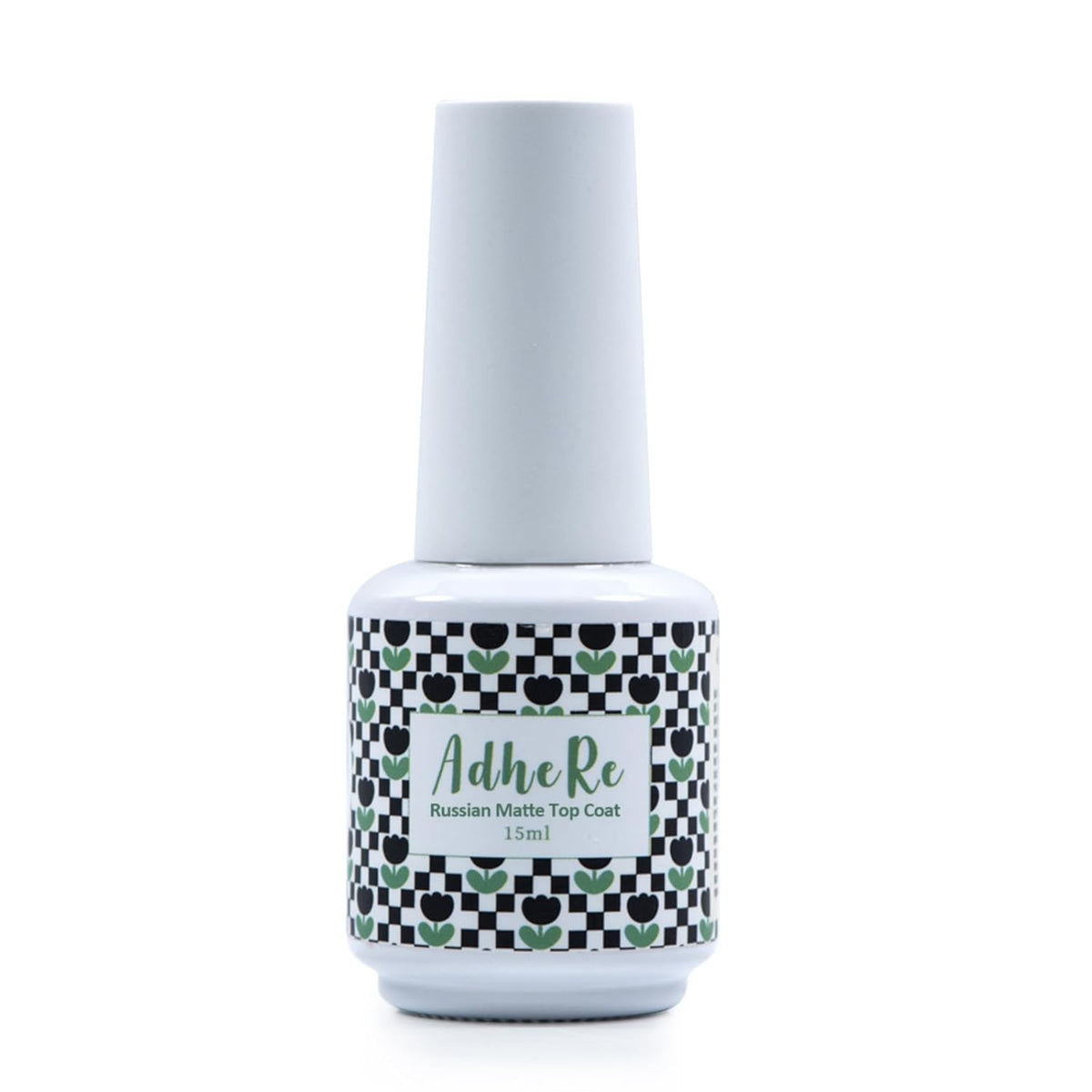 ADHERE Matte Gel Top Coat for Gel Nail Polish, 15ml Powder-Resist Matte Finish for Detail Chrome Powder Painting Long Lasting DIY Home Nail Salon