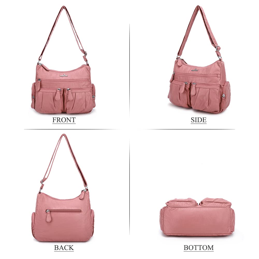 Crossbody Bags for Women,Angelkiss Ladies Shoulder Messenger Handbags and Purses Medium Faux Leather Pocketbooks