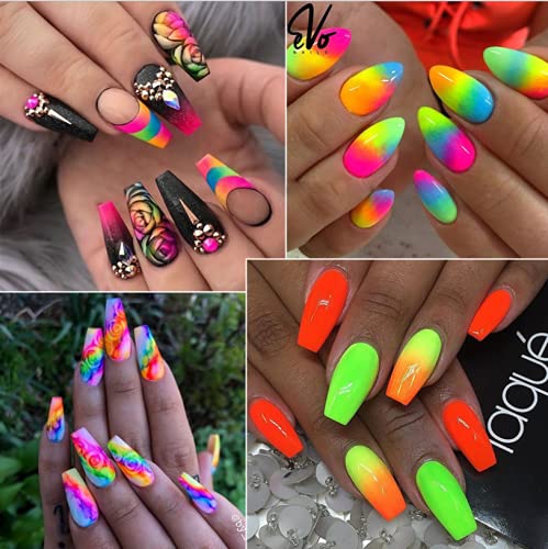 Neon Phosphor Pigment Powder Set Fluorescent Nail Glitter Eye Powder Manicure Decoration Nail Art Dust Pigment Paillettes