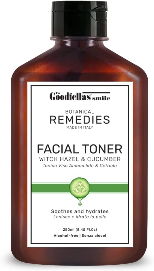 Officina Artigiana Facial After‑Shave Toner – Soothes & Hydrates Skin After Shaving – Witch Hazel & Himalayan Cucumber, Alcohol‑Free, 250ml – Made in Italy