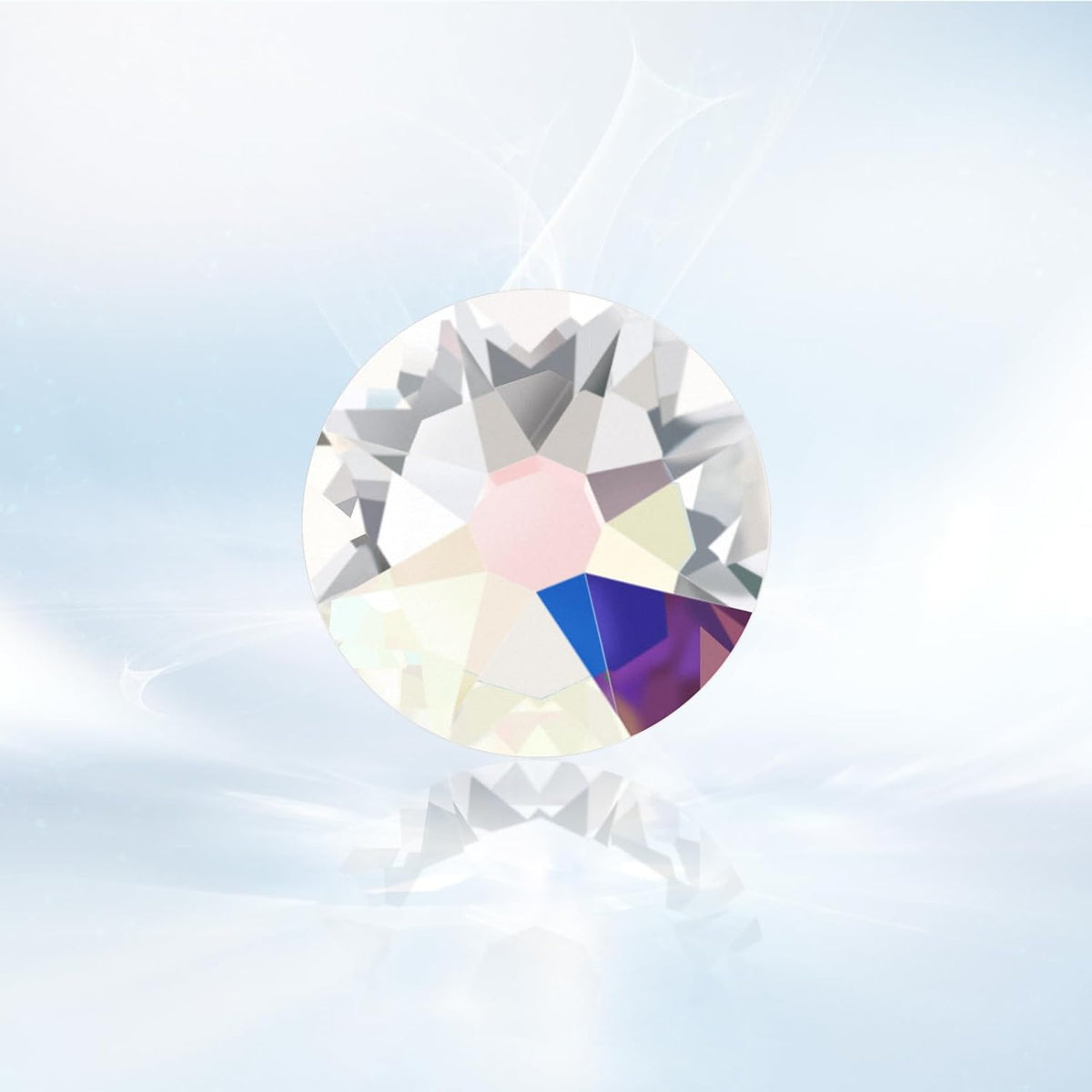Novani Transparent AB Rhinestones 1440pcs Flat Back Round Rhinestone Style 2088 Sparkly Crystal Gemstones for Nail Art and Crafting SS20,4.6-4.8mm
