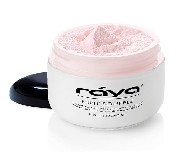 Raya Mint Soufflé Facial Cleanser 8 oz (102) | pH Balanced Face Wash for Oily and Combination Skin| Helps Clear Clogged Pores and Smooth Complexion