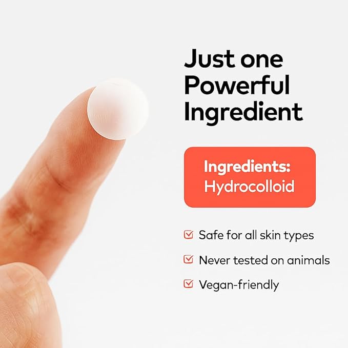 Hydrocolloid Acne Spot Patch for Face – Fast-Acting, Invisible, Healing & Protective, 36 Count
