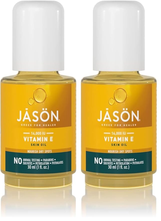 JASON Vitamin E 14,000 IU Moisturizing Oil, For Nourishing Dry Spots, 1 Fluid Ounces (Pack of 2)