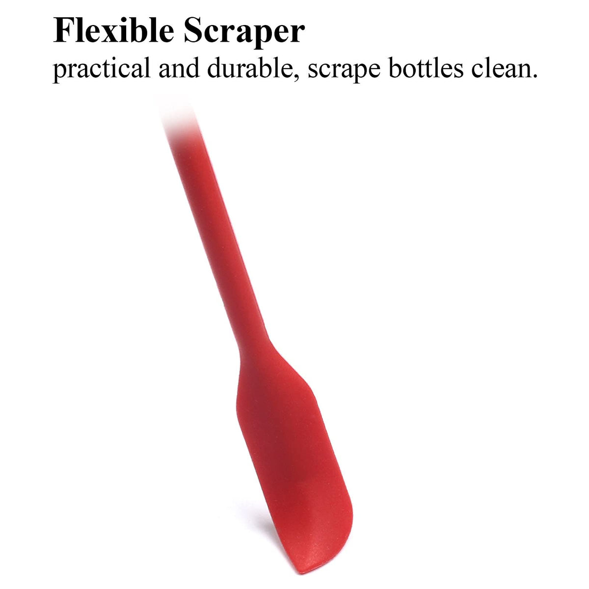Beauty Spatula 4 PCS Makeup Spatula Mini Silicone for Cosmetics & Kitchen - 3 Sizes