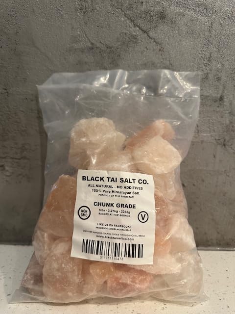 Black Tai Salt Co. Brand Himalayan Pink Salt Stones - Food Grade - 1-2" Chunks 5 POUNDS! (5 POUNDS)