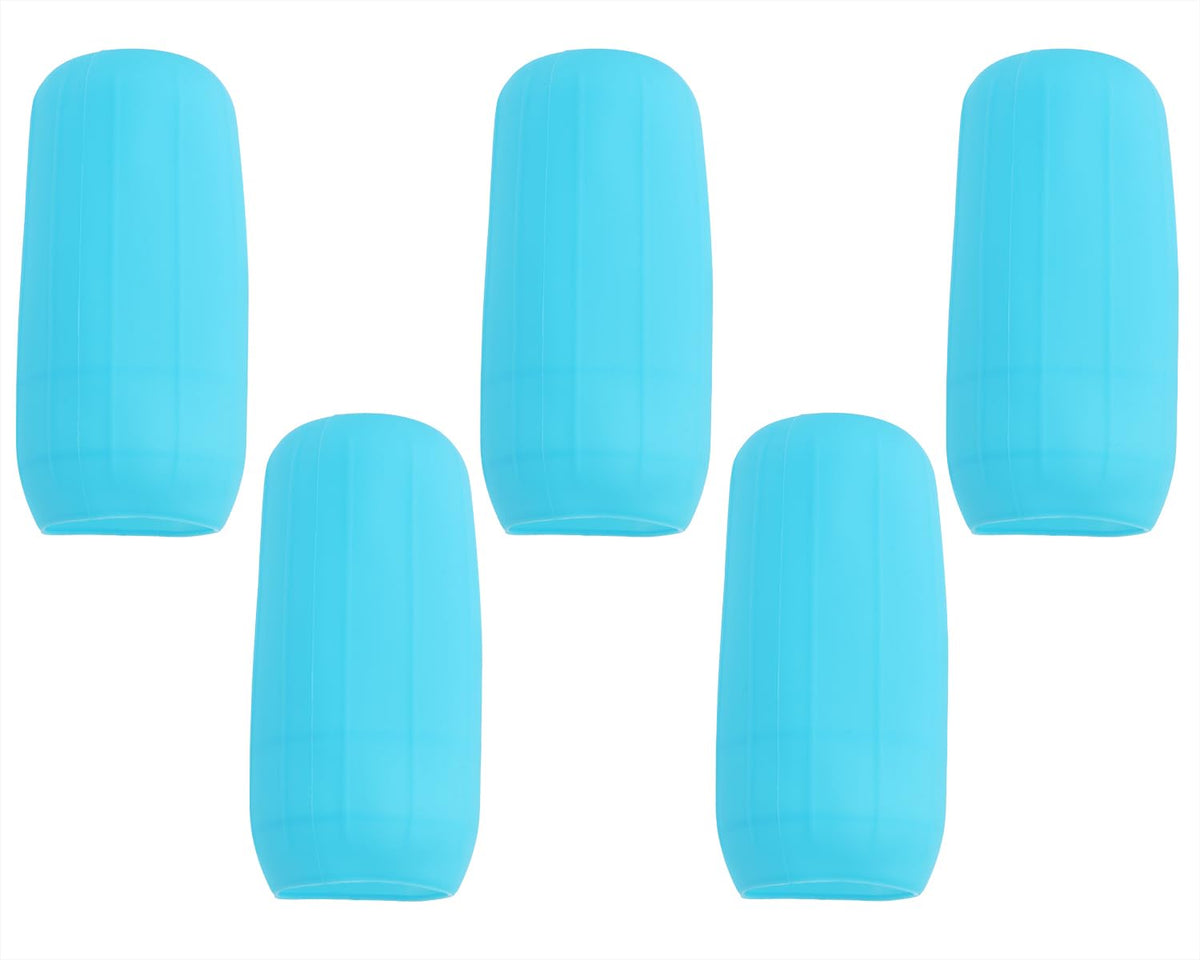 Mini Skater 5pcs Silicone Travel Bottle Cover Reusable Elastic Sleeve Fit Standard Toiletry Container Stretching Bottle Lid Cap for Luggage Bag Suitcase Prevent Leakage Solution (Black)