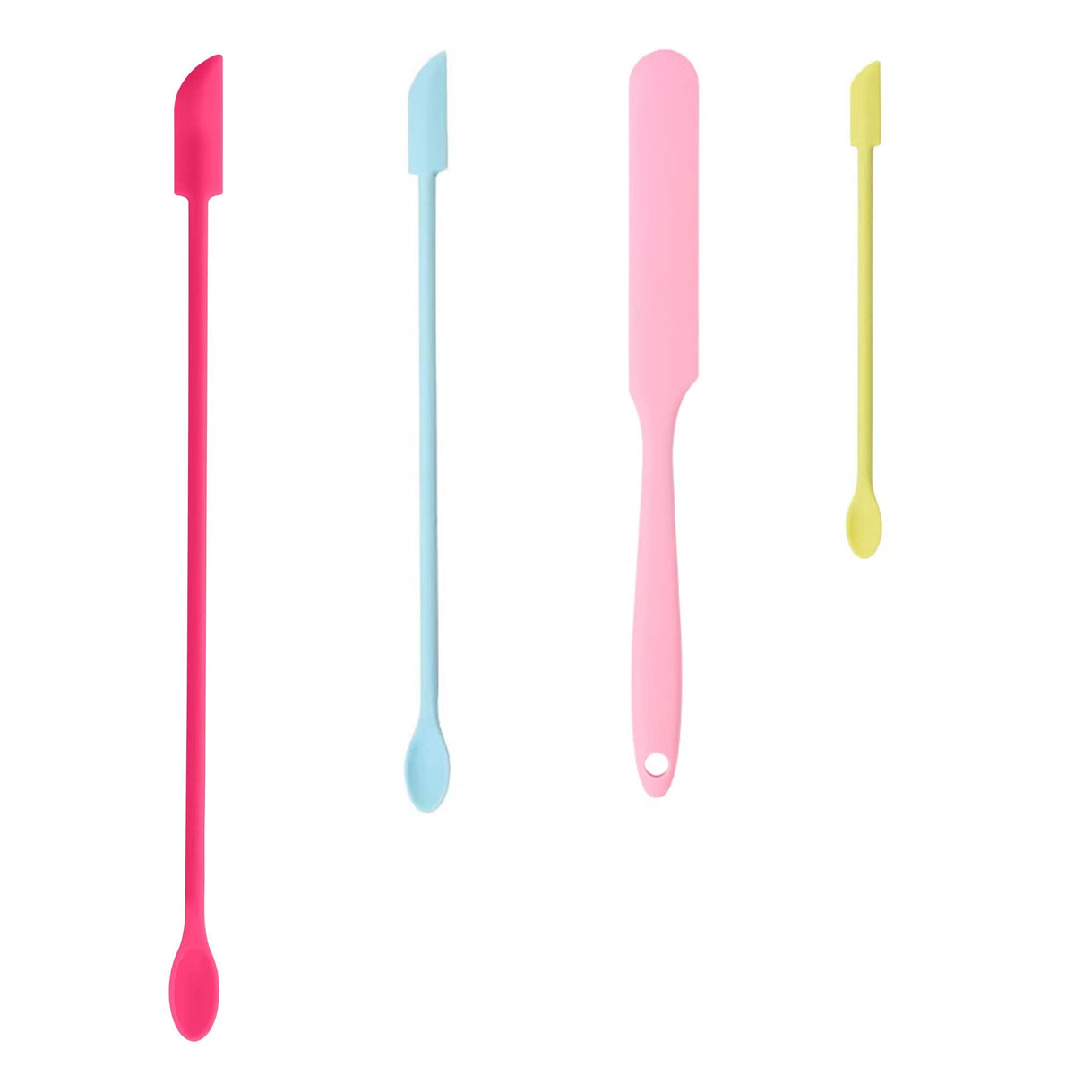 Tapeernix Beauty Spatula, 4 Pcs Small Spatula Mini Spatula for Cosmetics Lotion Makeup Spatula, Every Drop Tiny Spatula for Makeup and Kitchen Jar, Wax Waxing Body Hair Removal spatula