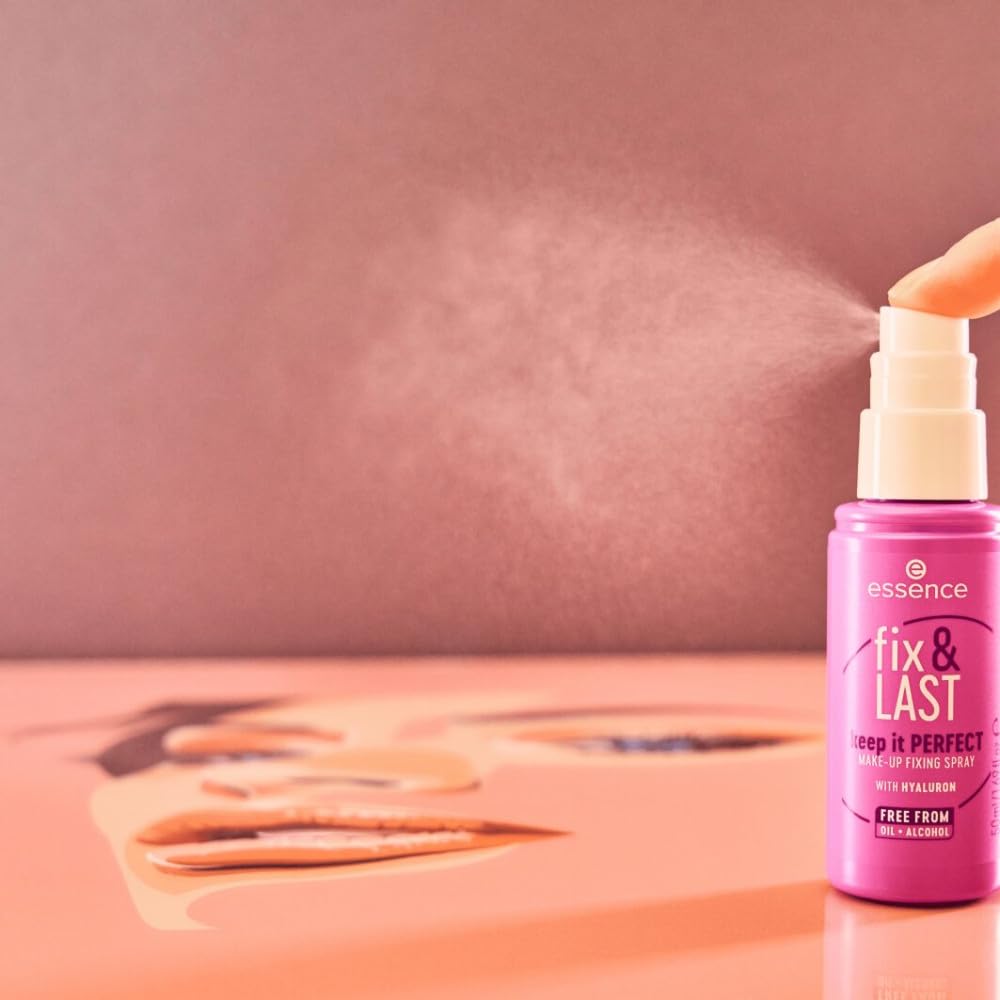essence | Fix & Last Keep It Perfect Makeup Fixing Spray | Weightless, All-Day Setting | Vegan & Cruelty Free
