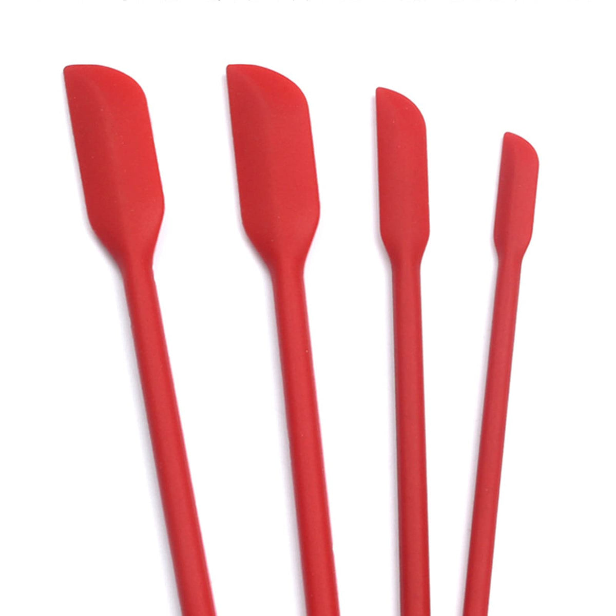 Beauty Spatula 4 PCS Makeup Spatula Mini Silicone for Cosmetics & Kitchen - 3 Sizes