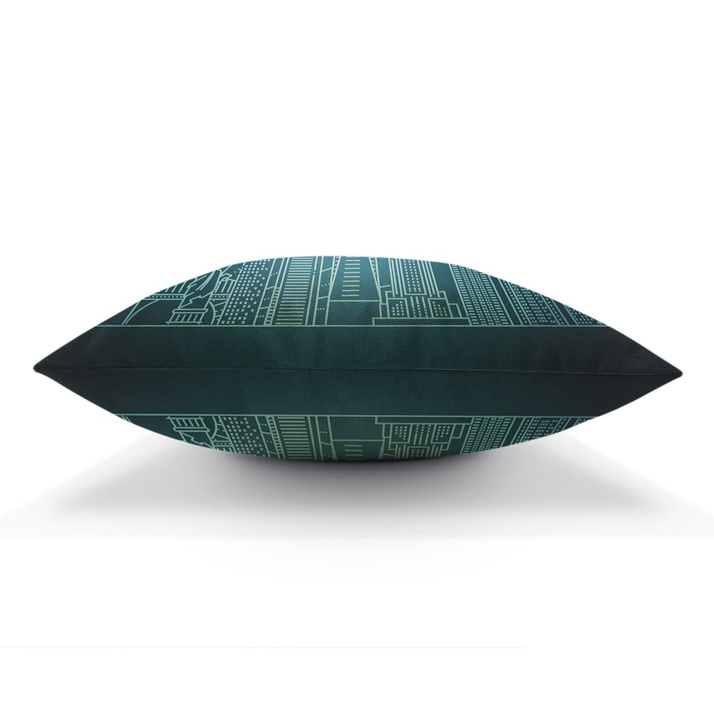 Beabes New York City Throw Pillow Cover,New York City Skyline Soft Square Cushion Case Covers Home Decor for Couch Sofa Bedroom Car Office 18x18 Inch Pillowcases