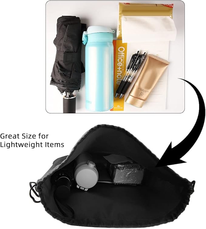 GoodtoU Drawstring Backpack Bulk, 40 Pcs Cinch Bags for Women & Men, Black