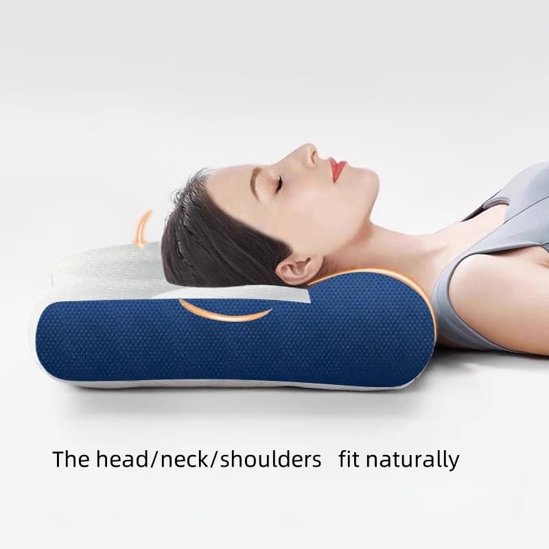 Ultra Fire Cervical Care Pillow - Ergonomic Pillow with Cervical Traction & Neck Support Pillows for Sleeping, Orthopedic Contour Cervical Pillow for All Positions (1, Green, 60 * 40cm)