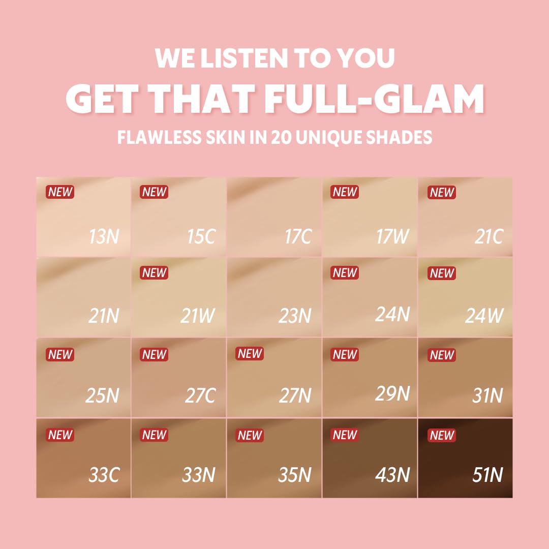 [*Mini Size*] TIRTIR All Cover Pink Cushion | Korean Cushion Foundation, (#17W French Vanilla, 0.15 Fl Oz)