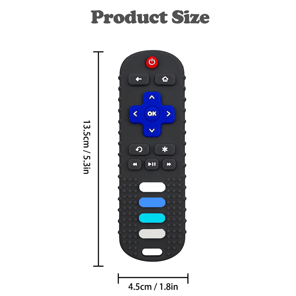 Silicone Baby Teething Toys, Teething Toys for Babies 3 6 18 24 Months, Baby Silicone Chew Toys,Remote Control Shape Teething Toys,BPA Free (Purple)