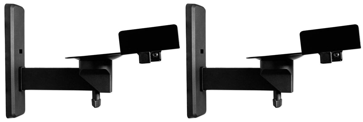Rockville RHSB8 Adjustable Wall Mount Speaker Brackets (Pair), 180-Degree Swivel, 10-Degree Tilt, 40lb Capacity, Perfect for Home Theater and Studio Monitors