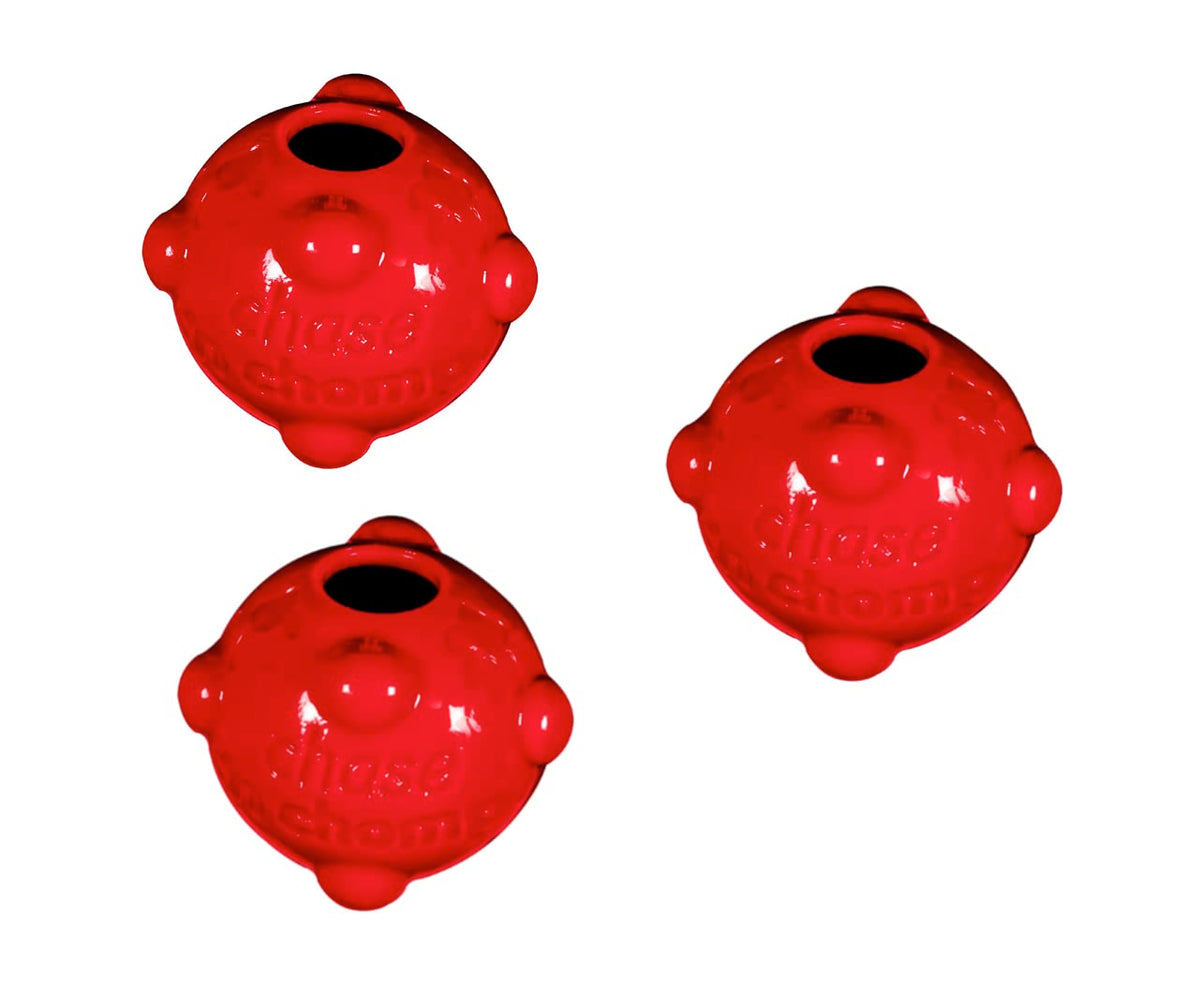 Chase 'n Chomp Amazing Squeaker Ball Toy for Pets (Molecule 3 Pack)