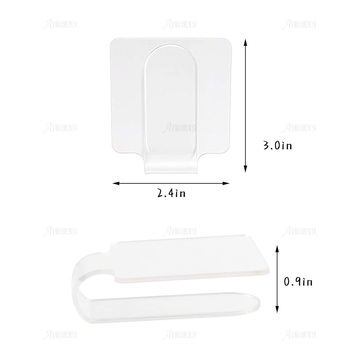 AUEAR, 3 Pack Professional Makeup Hand-held Palette Makeup Mixing Tray Clear Acrylic Nail Art Manicure or Foundation Eye Shadow Cremes Powders and Cosmetics