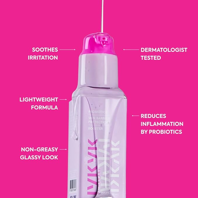 IYKYK By Makari Probiotics Booster for Skin Barrier Support – Soothing Face & Neck Hydration Serum with Vitamin F, Omega 3 & 6, & Squalane, Vegan, Fragrance Free, Dermatologist Tested Skincare