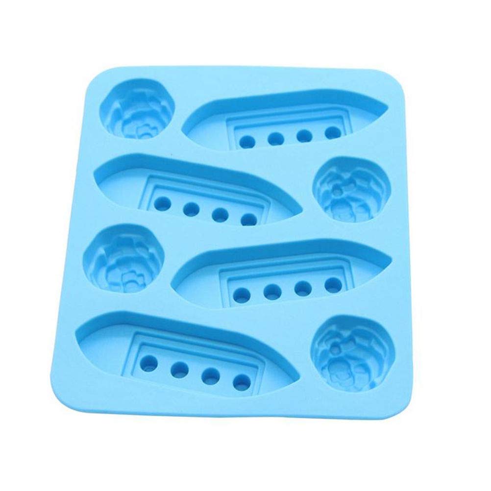 3Pcs Titanic and Iceberg Ice Cube Trays, Titanic Film Theme Ice Maker Chocolate Candy Soap Crayon Wax Melt Making Mold (Set of 3)