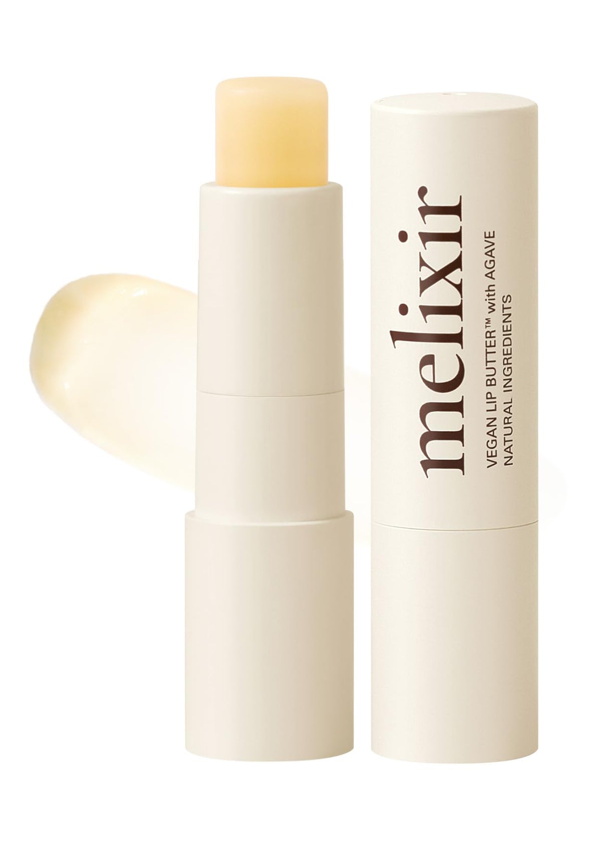 Melixir Vegan Lip Butter #01 Agave(Clear) (+11 more colors), Bee Free, Petrolatum Free, Deep Nourishing Plant-Based Vegan Lip Balm for Dry, Cracked and Chapped Lips