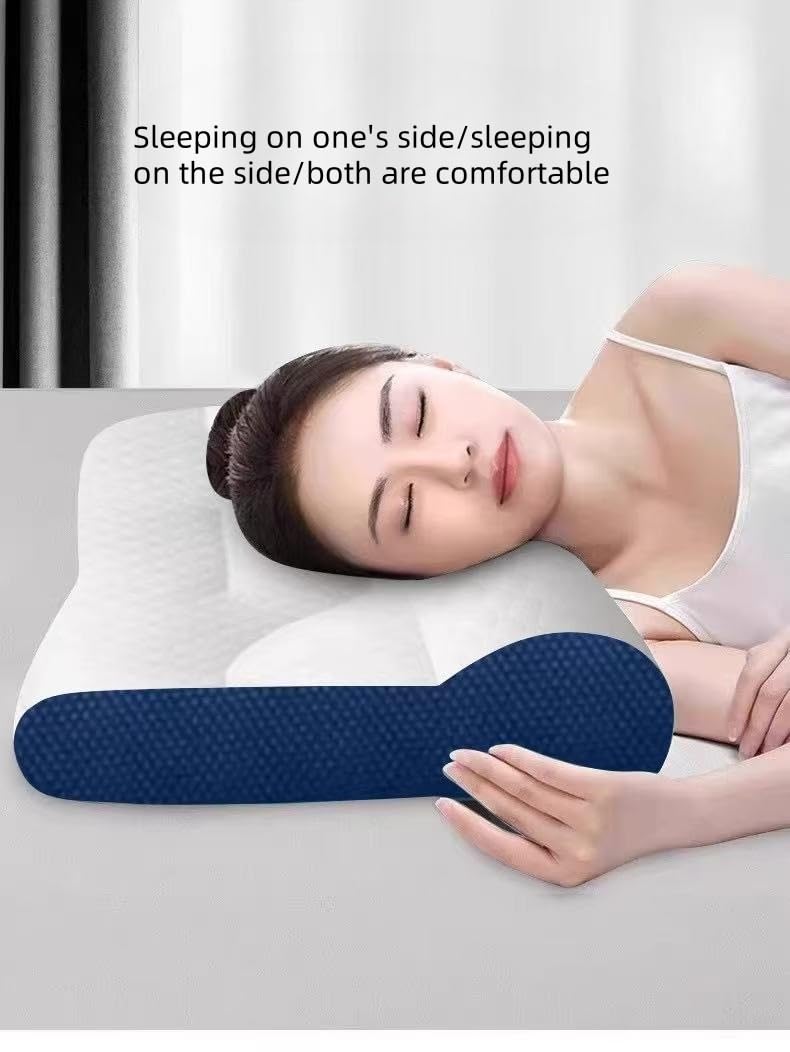 Ultra Fire Cervical Care Pillow - Ergonomic Pillow with Cervical Traction & Neck Support Pillows for Sleeping, Orthopedic Contour Cervical Pillow for All Positions (1, Green, 60 * 40cm)